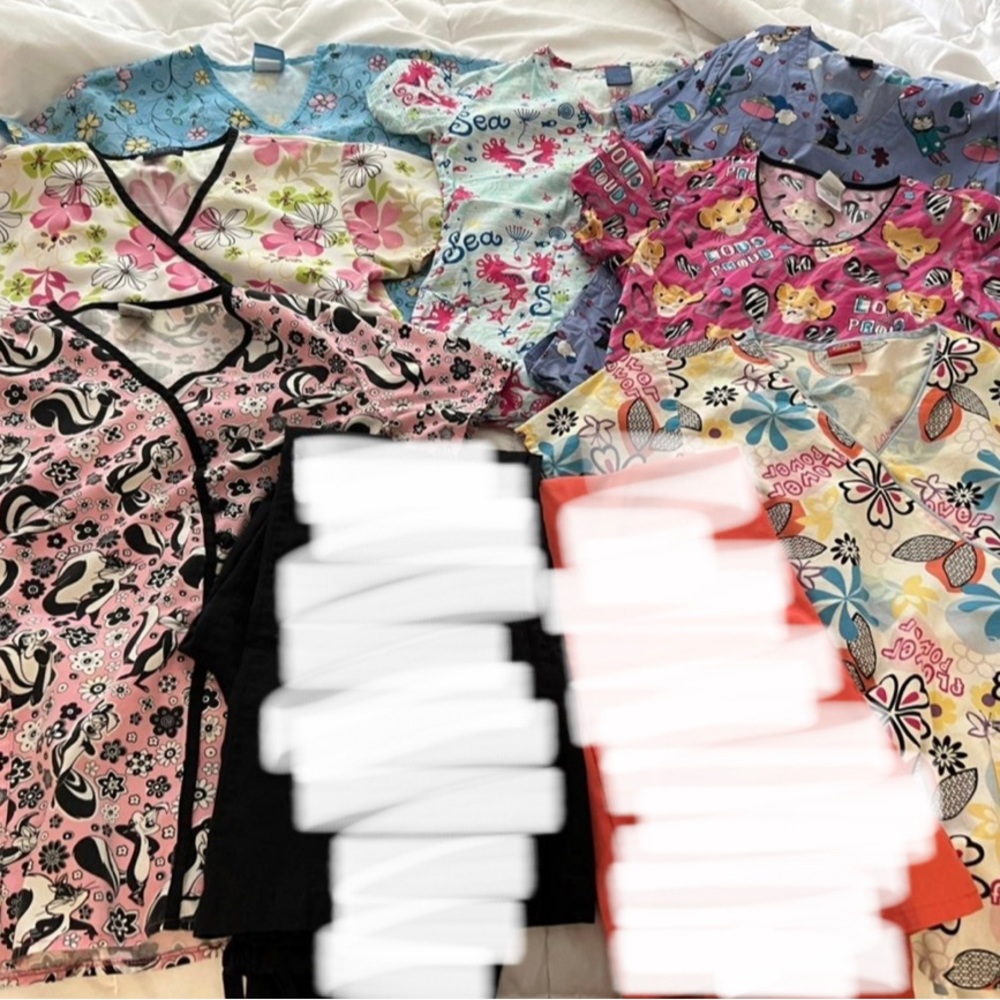 cartoon scrub tops